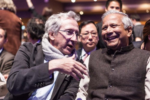 Pr Muhammad Yunus and Franck Riboud met for the first time